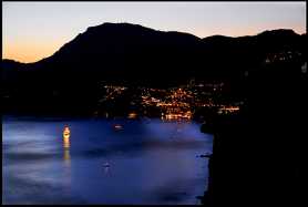 Positano al tramonto da Praiano