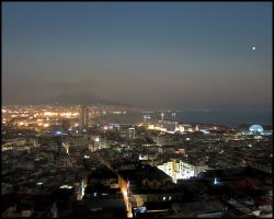 Napoli - di sera da Corso Vittorio Emanuele