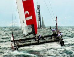 America's Cup Napoli - Luna Rossa durante la 1° regata